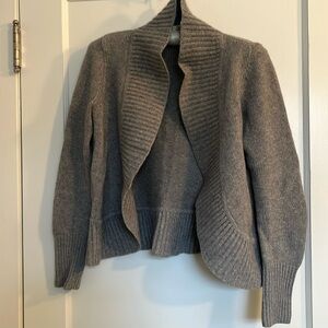 Grey cashmerere cropped cardigan